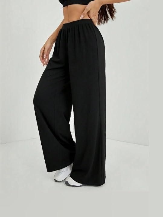 Women’s Stylish Black Straight Fit Casual Pants